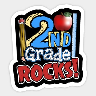 2nd grade rocks Sticker